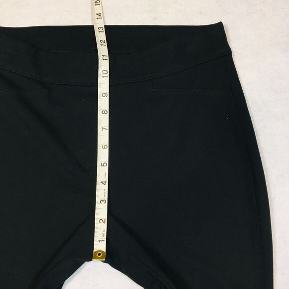 Chicos Womens M (Chicos Sz 1) Black Ponte Ankle Pants Leggings Studded Rivets - Picture 7 of 11